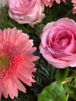 Gerbera-Rosen Kranz voll