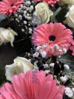 Gerbera-Rosen Kranz voll